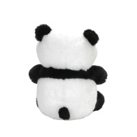 Peluche Panda Assis Adorable avec Nœud Papillon Doré, Jouet en Peluche Doux pour Enfants, Cadeau, Décoration Maison
