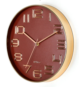 12Inch Plastic <strong>Chrome</strong> Raised Number Decorative rose gold silver Cheap <strong>Wall</strong> <strong>Clock</strong> - Product Image 2