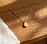 Collier pendentif ovale minimaliste délicat en acier inoxydable 316L plaqué or 18K PVD, personnalisable, bijoux pour femmes