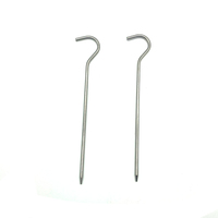Piquet de tente multi-matériaux personnalisé en forme de point d'interrogation, en fer, aluminium ou titane (en option), pour camping extérieur