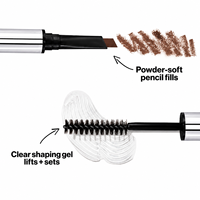 Crayon à sourcils waterproof et gel fixateur transparent longue tenue pour sourcils – Marque privée
