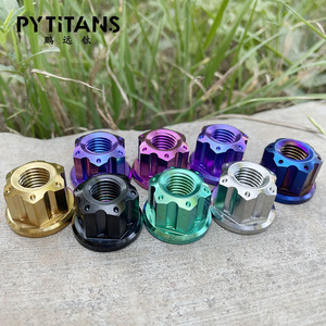 Tornillos de titanio pernos tuercas Escape de motocicleta <span class=keywords><strong>Tuerca</strong></span> de pinza de frenado M12 gr5 <span class=keywords><strong>tuerca</strong></span> de titanio de PYTITANS - Product Image 6