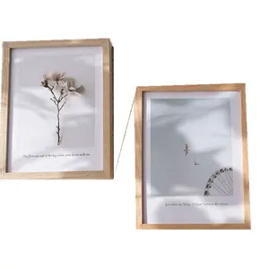 wholesale 4*4 5x7 12x12 family love black white wood photo picture frame shadow box frames
