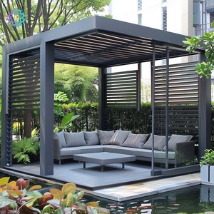Waterproof Electric Louvered <strong>Pergola</strong> Roof Factory Gazebo Garden Bioclimatic Eco-Friendly Nature Outdoor Aluminium <strong>Pergola</strong> - Product Image 3