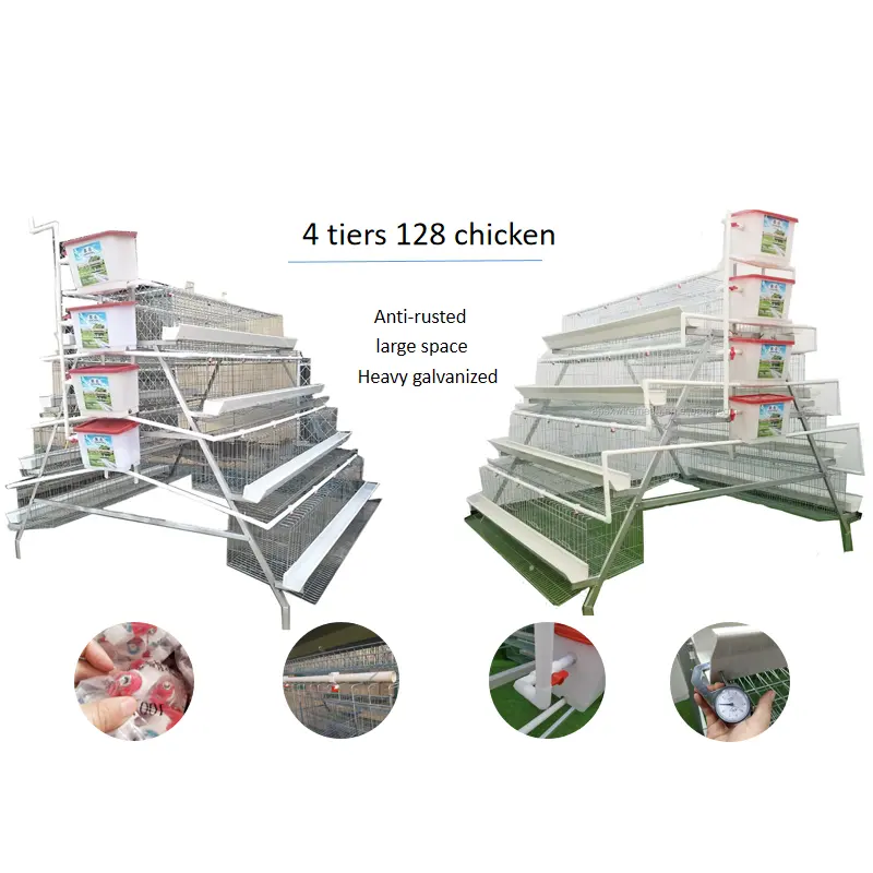 Build Sale Automatic A Typ Schicht Tragbare Hühner käfige Hauss chicht käfig für Legehennen Run Coop Metal Hot für Animal Farm