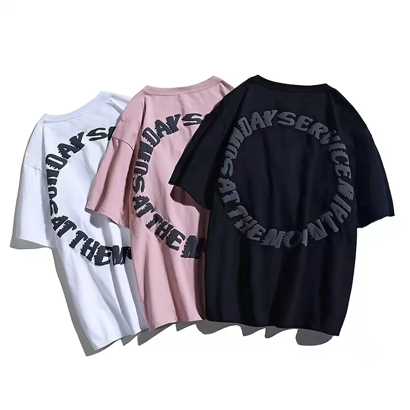 T-shirt style hip-hop pour hommes, avec étiquettes personnalisées, à bas prix, haut de gamme, design imprimé, ample, 2020