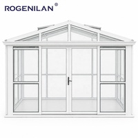 Rogenilan - Solárium de Aluminio Personalizado con Vidrio Bajo Emisivo, Solárium Independiente con Doble Acristalamiento Templado para Patio