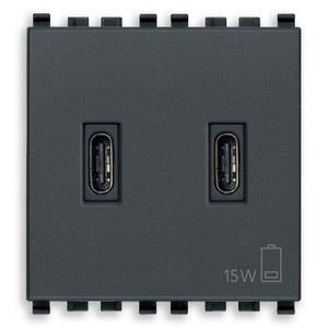 Usb <b>C</b>+<b>C</b> Power <b>Adapter</b> 15W 3A 5V 2M Gray - Product Image 1