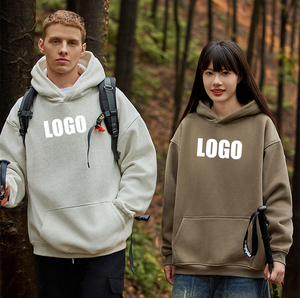 Sweat à capuche unisexe en polaire thermique 350 GSM, brossé simple face, chaud, en coton et polyester, avec logo personnalisé – Meilleures ventes - Product Image 2