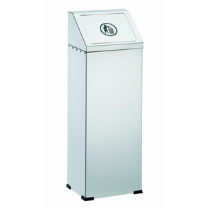 Pattumiera con Coperchio Basculante in Acciaio Inox 340 L 80 G - Product Image 2
