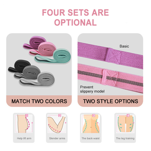 Set di 3 Fasce Elastiche Lunghe in Tessuto per Fitness, Bande Elastiche per Allenamento e Assistenza Pull-up - Product Image 2