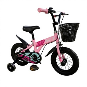 Bicicleta Infantil de 12 Pulgadas para <span class=keywords><strong>Niño</strong></span>, Colorida, con Ruedas de Entrenamiento, Canasta Delantera, Cuadro de Acero de Alto Carbono, Pedales y Asiento Rígido - Product Image 2