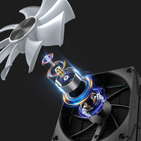 Refroidisseur de processeur avec écran d'affichage, dissipateur thermique en aluminium 4 broches pour ordinateur de bureau INTEL LGA775 LGA 115X/1200/1700/18XX/AMD4/5