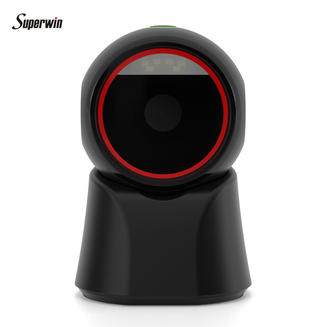 1D 2D USB Type-B Desktop Barcode Scanner RS-925 Supermarket QR Code Scanner with Screen Scanning Platform
