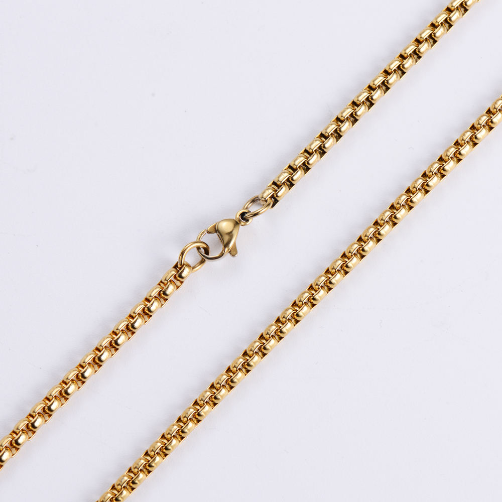 Kalung Rantai 18kgp Perhiasan Premium untuk Pria Wanita