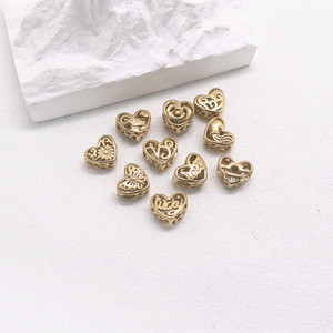 Perles entretoises en acier inoxydable en forme de cœur Yunnique pour la fabrication de bracelets GZY-PJ06 – Composants de bijoux moulés - Product Image 2