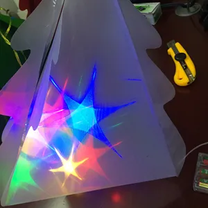 3D Lamination multi colors decoration PVC plastic Film Lighting Christmas home decoration creative film