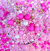 Perles de sucre et billes de bonbons métalliques multicolores pour la décoration de gâteaux et les fournitures de pâtisserie