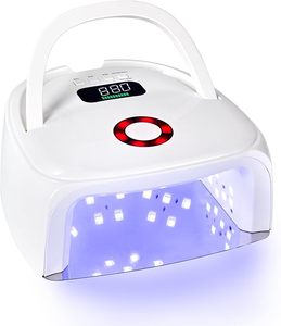 เครื่องอบเล็บเจลแบบชาร์จไฟได้ 96W, โคมไฟยูวีแอลอีดีไร้สายสำหรับอบเล็บ, แสงยูวีพร้อมเซ็นเซอร์อัตโนมัติและฐานโลหะที่ถอดออกได้ - Product Image 1