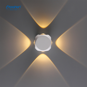 Lámpara de Pared LED <span class=keywords><strong>para</strong></span> Exteriores, Color Negro Mate, 4W, IP44, Impermeable, con Iluminación Arriba y Abajo, <span class=keywords><strong>para</strong></span> Decoración de Balcón y Jardín - Product Image 2
