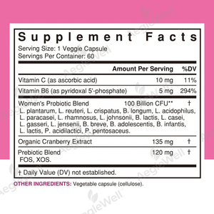 OEM ODM aeglwell probiotici e prebiotici capsule con vitamina C e mirtillo per le donne - Product Image 6
