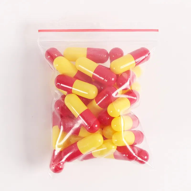 Sfuso a buon mercato capsule di gelatina vuote guscio giallo rosso separato capsule rigide