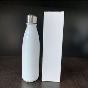 Double Walled Stainless Steel White Diy Sublimation Blanks Cola Flask 17Oz Water <b>Bottle</b> - Product Image 1