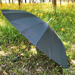 <span class=keywords><strong>Parapluie</strong></span> droit à long manche en gros, 24 baleines en acier, anneau de capuchon doré, UPF 30+, pour hommes, affaires, hôtel, golf, usage quotidien - Product Image 2