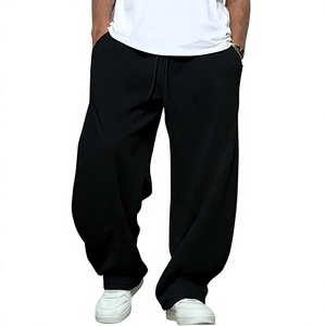 Pantalon de jogging unisexe en molleton ample et chaud pour l'hiver, coupe décontractée, style streetwear - Product Image 1