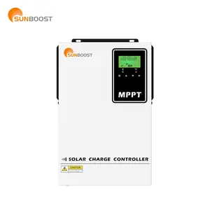 SUNBOOST pengontrol Char surya MPPT 24V 48V, kontroler sistem PV pengisi daya tenaga surya IP21 efisiensi tinggi 500VDC 100A 140A