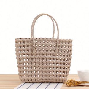 Sacs à main tissés en PVC pour femmes, colorés, imperméables, pour la plage, le shopping, et le transport - Product Image 4