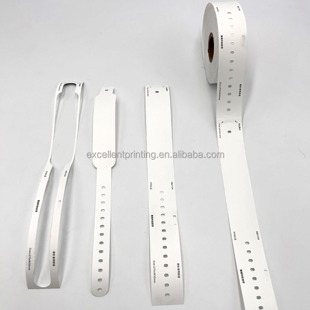 High Quality Waterproof Thermal Printer and Label Bracelet Direct Printing Thermal Wristband Roll Paper Thermal Wristband