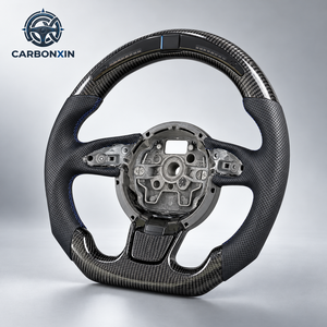 Volante Deportivo de Fibra de Carbono con Fondo Plano, Forjado a Medida y Calentado, de 3 Radios y 35 mm de Diámetro para Audi TT TTS Mk2 Mk3 8N 8S A3 A4 A5 A6 - Product Image 2