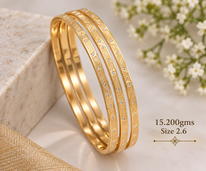 Brazalete de Oro de 24K, 14.30 Gramos, Brazalete de Oro Hecho a Mano para Mujer, Joyería Tradicional India para Bodas y Eventos - Product Image 2