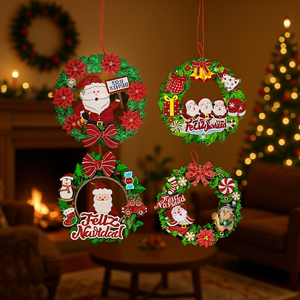 Homeera Christmas Wreath Ornament 50x50cm Foam Paper Hanging Aromatherapy Decor Traditional Style Mixed Colors - Product Image 2
