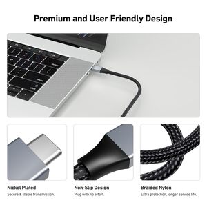 Câble BENFEI USB C vers <span class=keywords><strong>HDMI</strong></span> 1,8 mètre 4K60Hz Coque en aluminium Nylon tressé <span class=keywords><strong>Thunderbolt</strong></span> Type C vers <span class=keywords><strong>HDMI</strong></span> - Product Image 5