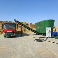 HINDA 20m³ Hacheuse de Fourrage Stationnaire Électrique Triphasée 380V 75KW en Acier au Manganèse, Nouvelle Version Verticale Haute pour Alimentation des Poulets de Chair