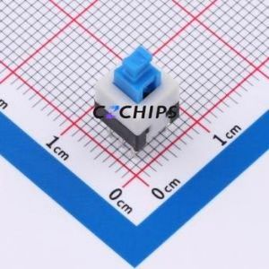 KFC7070-W Push Button Switch DIP-6P,7x7mm Switch Double Pole Double Throw No Lock Square Plunger Through Hole - Product Image 1