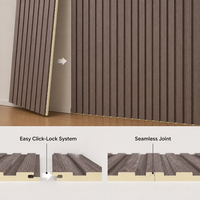 Panneau mural 3D rainuré en WPC écologique OEM, étanche, pour décoration intérieure, revêtement en lattes de bois composite, vente en gros directe usine