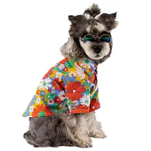 Cool Summer Hawaiian Pet Dog Polo T Shirts Clothes for Small to Medium Puppy Cats