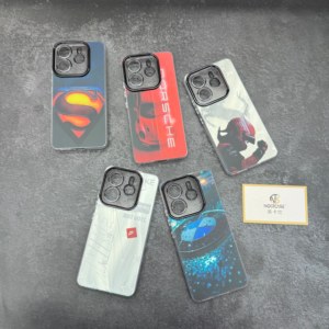 Funda de Teléfono Moderna para iPhone 15 16 17 Pro Max Infinix Redmi, Diseño con Patrón de Moda, Tacto Premium, Protección de Lente - Product Image 1