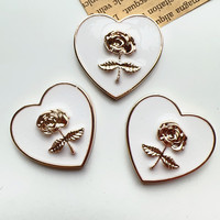 Mini breloques en résine à dos plat, motifs perle et amour, ornements pour bijoux et artisanat, décorations pour colle crème, accessoires DIY pour coques de téléphone
