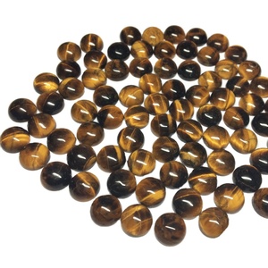 Tự Nhiên Phẳng Trở Lại Vòng 10 Mm Màu Vàng Hổ Mắt Cabochon - Product Image 1