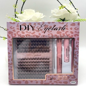 Wholesale Professional Handmade Synthetic Hair Eyelash Extension Kit Individual <strong>Lash</strong> <strong>Clusters</strong> for DIY <strong>Cluster</strong> <strong>Lashes</strong> Fan - Product Image 1