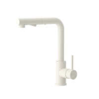 Robinet de cuisine extractible CUPC moderne à poignée unique et à trou unique en acier inoxydable 304 brossé pour camping-car et fourgonnette