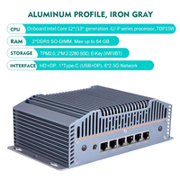 Piesia 6Lan routeur pare-feu Mini PC routeur 12e/13e génération 2DDR5 X86 Core Console de I5-1240P boîtier d'ordinateur industriel