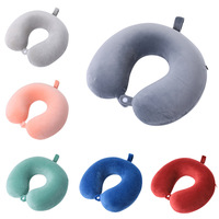 Oreiller cervical en mousse à mémoire de forme en U, housse en velours cristal, soutien de la colonne cervicale, appui-tête pour dormir, oreiller d'avion – Meilleur prix