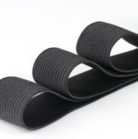 6mm-100mm bande élastique bande élastique de haute qualité tricoté Crochet bande élastique blanc noir Spot vente en gros