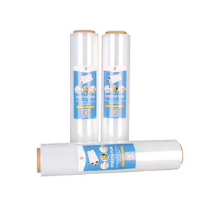 Embalagem de filme Shrink Film Filme estirável claro Lldpe Shrink Wrap Plastic Wrap Roll Pacote de polietileno Caixa transparente