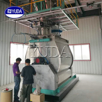 Mélangeur d'aliments pour animaux YUDA, industriel, horizontal, Turquie, 37 kW, à axe unique, en acier inoxydable